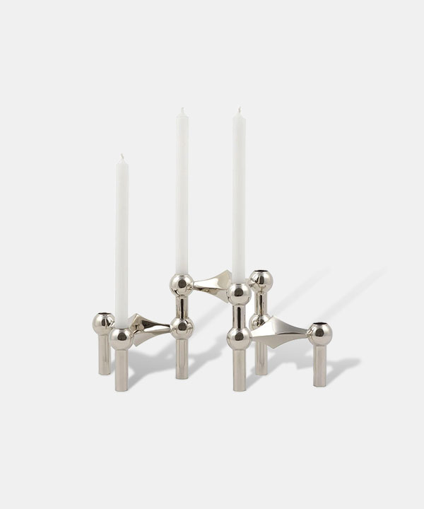 100235. Nagel Chrome Candle Holder