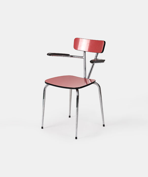 100312. Formica red chair (2 ea)